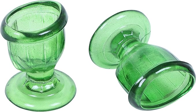 Glass Eye Wash Cup with Engineering Design to Fit Eyes for Effective Cleansing Superior, Smooth Edge,Snug Fit- with Storage Container Soothing Relief from Allergens, Irritants, Makeup, Dust, Dry Eyes