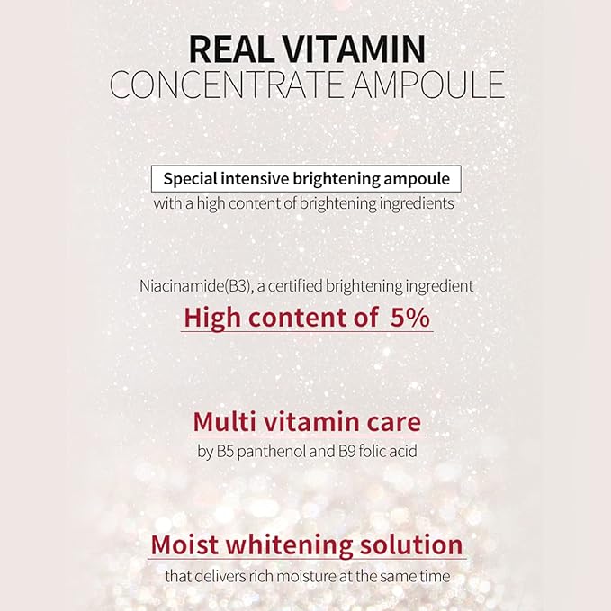 WELLAGE Real Vitamins Concentrate Serum 15ml (0.5 oz.), Intensive Moisturizing Facial Serum, Hydrating Shot Serum for Dull Skin, Refreshing and Lightweight with Niacinamide and Panthenol