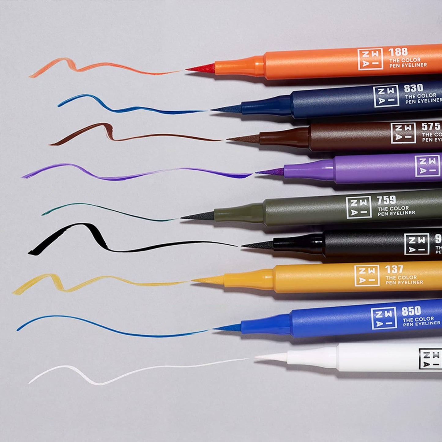 3INA The Color Pen Eyeliner - Waterproof Colorful Liquid Eyeliner Pencil for Bold Looks - Precise Felt Tip - 14 Hour Wear Eye Makeup - 100-0.034 oz