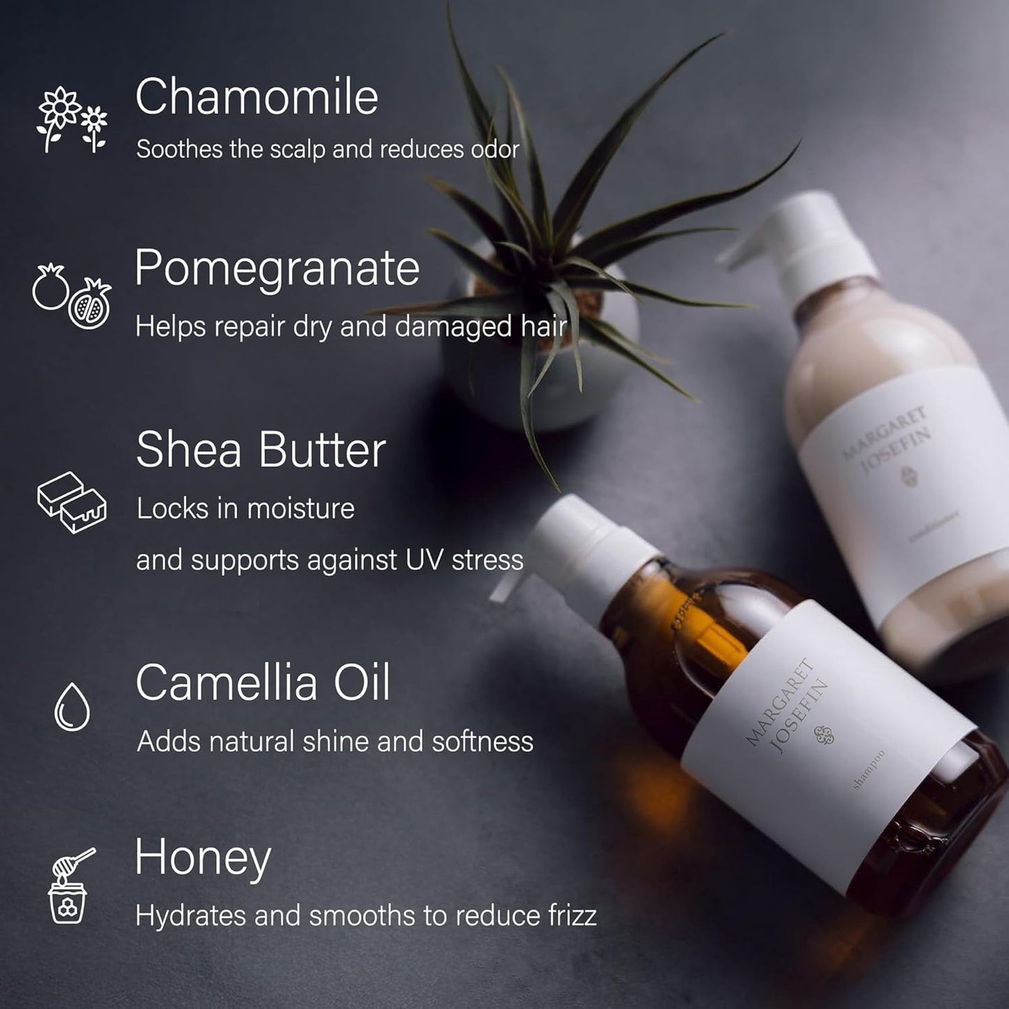 MARGARET JOSEFIN Shampoo & Conditioner Set – Sulfate Free, Hydrating for Smooth and Soft Hair | 2 x 16.9 fl oz (500mL), Made in Japan