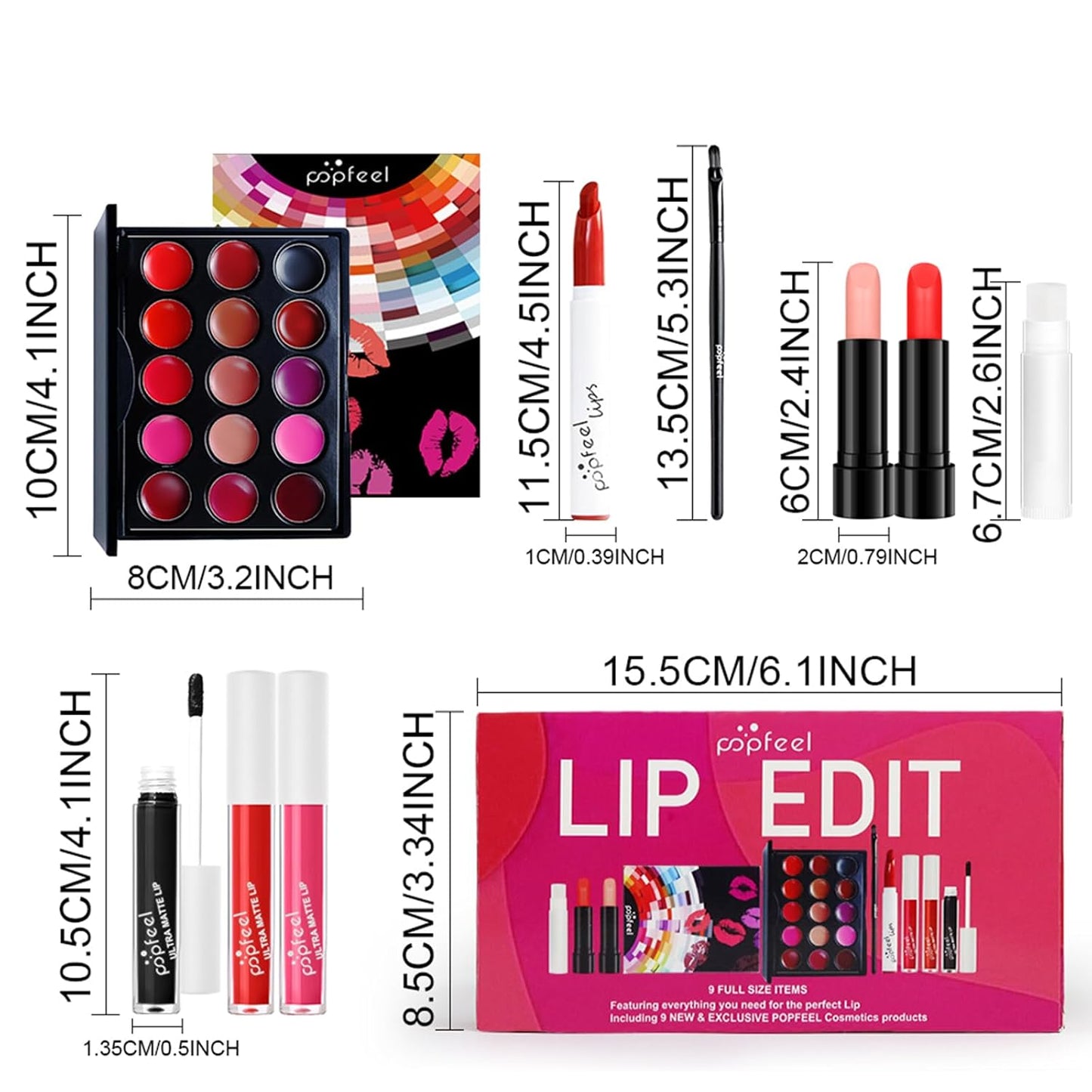 FantasyDay All in One Makeup Kit for Women Full Kit Girls Makeup Gift Sets Xmas Essential Bundle Include Eyeshadow Palette Lipstick Blush Concealer Eyeliner Mascara Foundation Brush Eyebrow Pencil