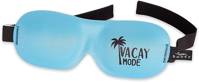 Bucky Ultralight Collection, Contoured Travel and Sleep Eye Mask, Vacay Mode, One Size