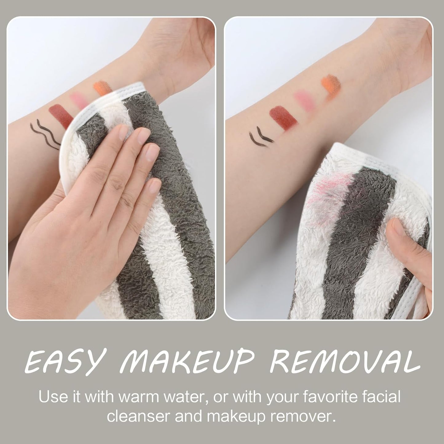 SINLAND Microfiber Facial Cloths Fast Drying Washcloth 8inch x 8inch Absorbent Face Wash Cloth Soft Makeup Remover Cloths