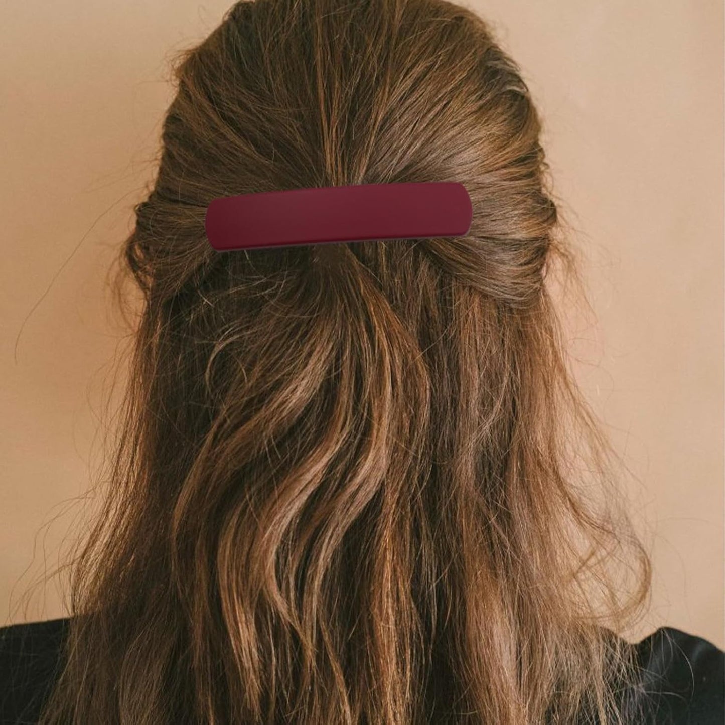 Matte French Design Hair Clips and Pins - 5Pcs Elegant Barrettes for Thin Fine Hair, Flat Accessories for Short to Medium Length Styles, Non-Slip and Secure