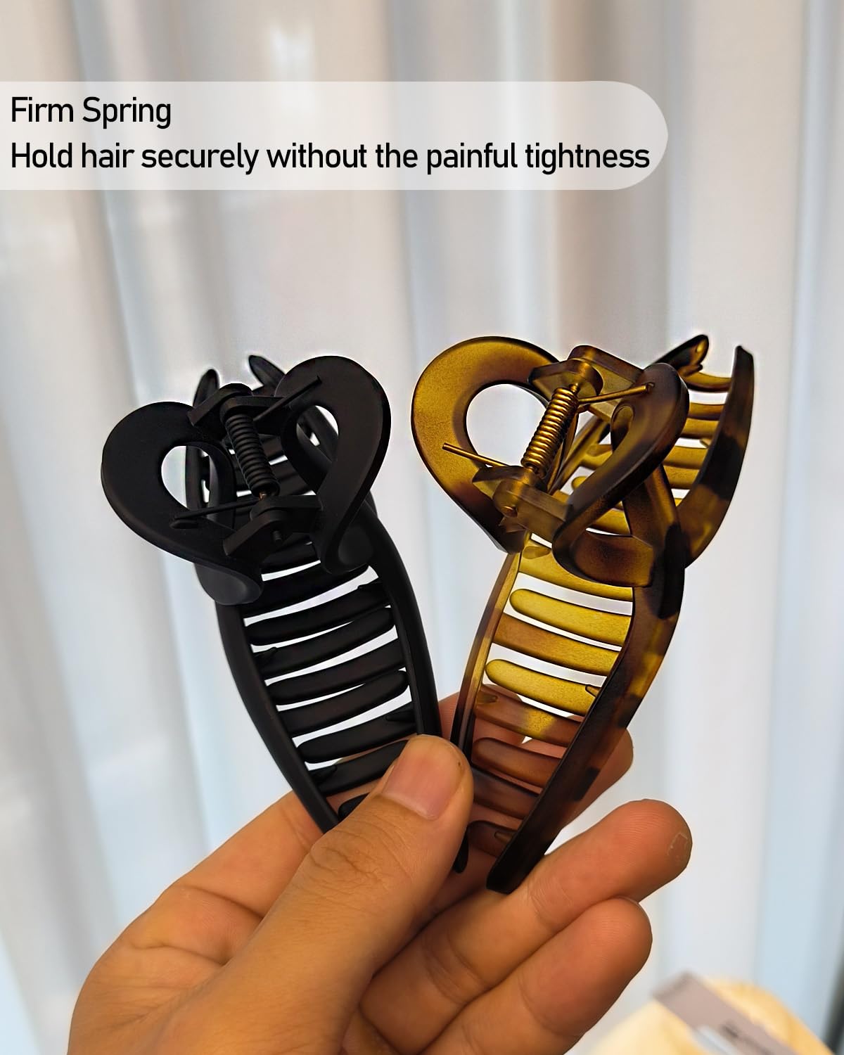 5 Inch Extra Large Claw Clips, 13 cm No Slip Matte Jumbo XL Hair Clips for Thick Long Curly Hair, Big Hair Claw Clips, 2 Pack