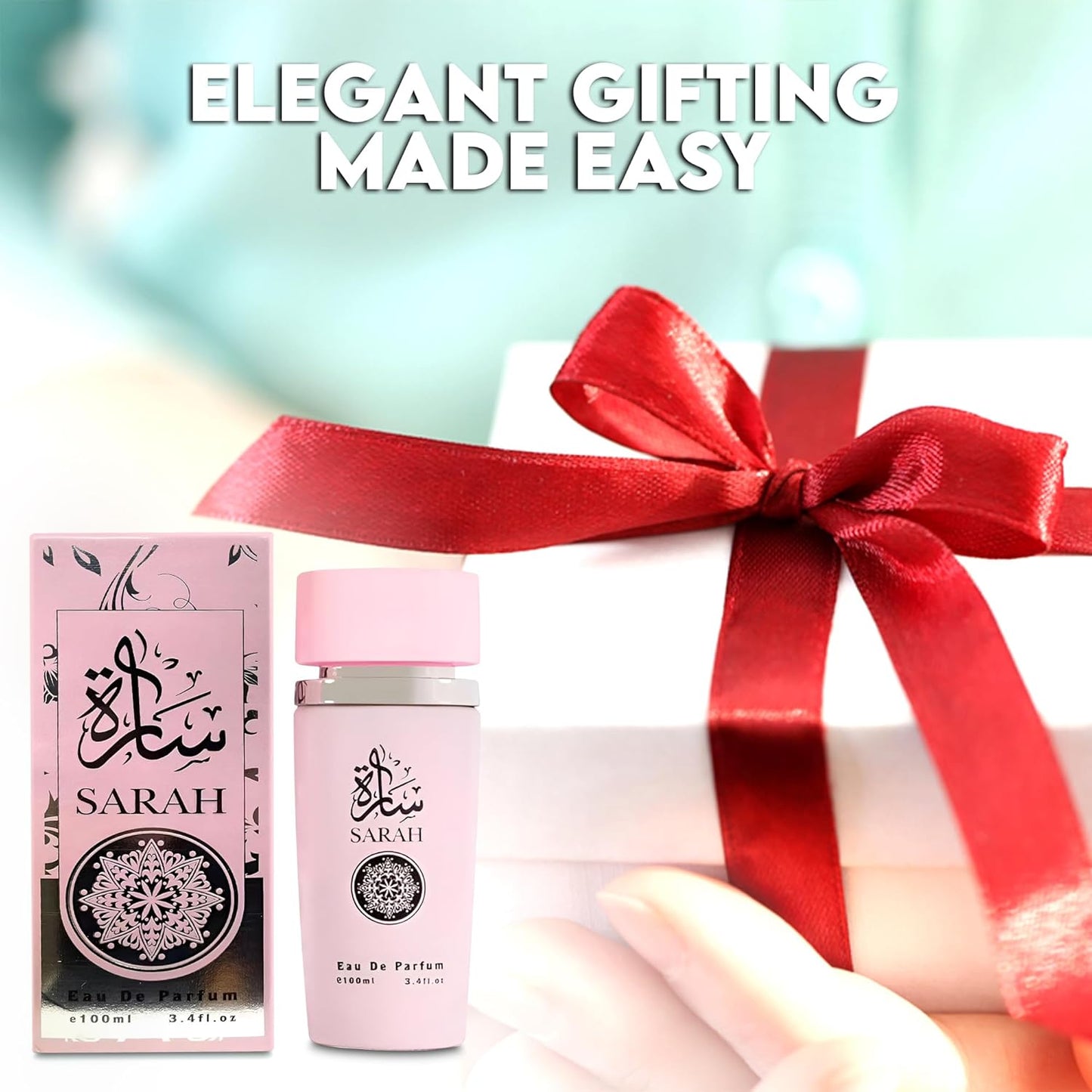 2PCS Sarah Eau de Parfum for Women - 100ml Floral & Fruity Perfume with Lavender, Coconut, Vanilla & Pear, Long-Lasting Feminine Fragrance