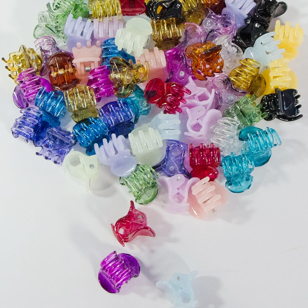 70 PCS Mini Hair Claw Clips， Bangs Strong Grip Multifunction Clamp Clips. (Multi-colored)