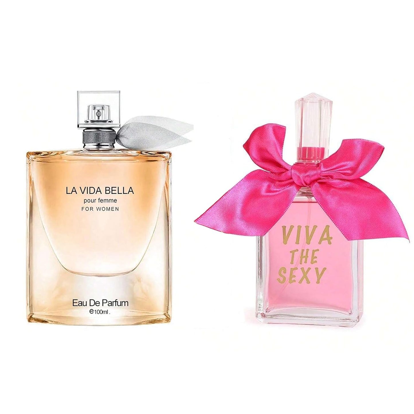 Women's Perfume La Vida Bella& Viva the Sexy Combo Set Eau De Parfum Long Lasting Fragrance 3.4 Fl Oz Spray Each for Daily Used