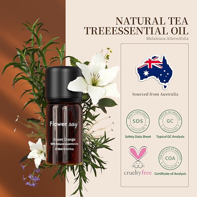 Sweet Orange Essential Oil - 100% Pure Natural MAX Undiluted Premium Therapeutic Grade Essential Oils for Diffuser/Skin Care/Massage/Hair/Toenails - 0.34Oz（10Ml）