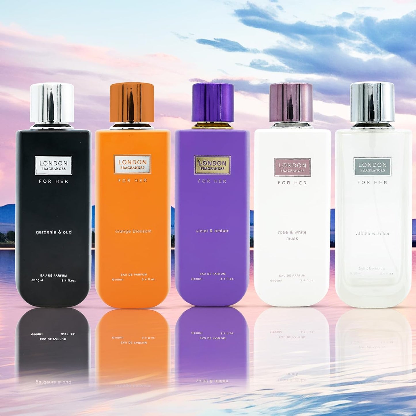 London Fragrances Gardenia and Oud - White Floral, Musky Scent - Women's Fragrance - Captivating Perfumes for Women - 3.4 oz EDP Spray