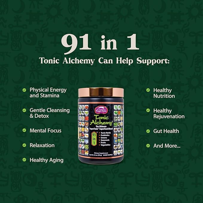 Dragon Herbs Tonic Alchemy Greens Superfood Powder 91 Ingredients