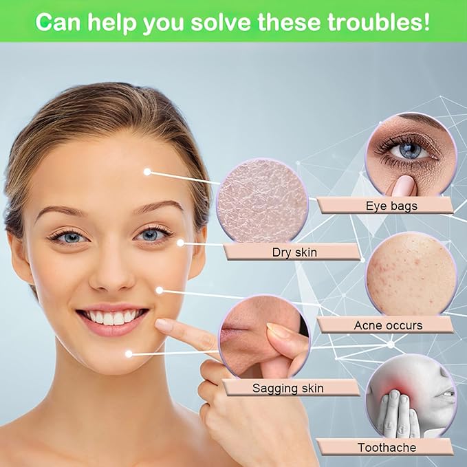 KOGITI Face Ice Roller & Mold - Beauty Facial Massage Tool for Puffiness Relief, Ice Cube Holder (New-Green)