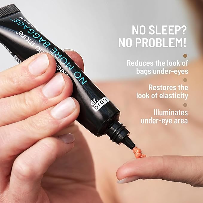 Dr. Brandt Needles No More, No More Baggage Bundle - Minimizes Under-Eye Bags, Puffiness & Dark Circles - Full (0.5 oz) + Travel Size (0.25 oz)