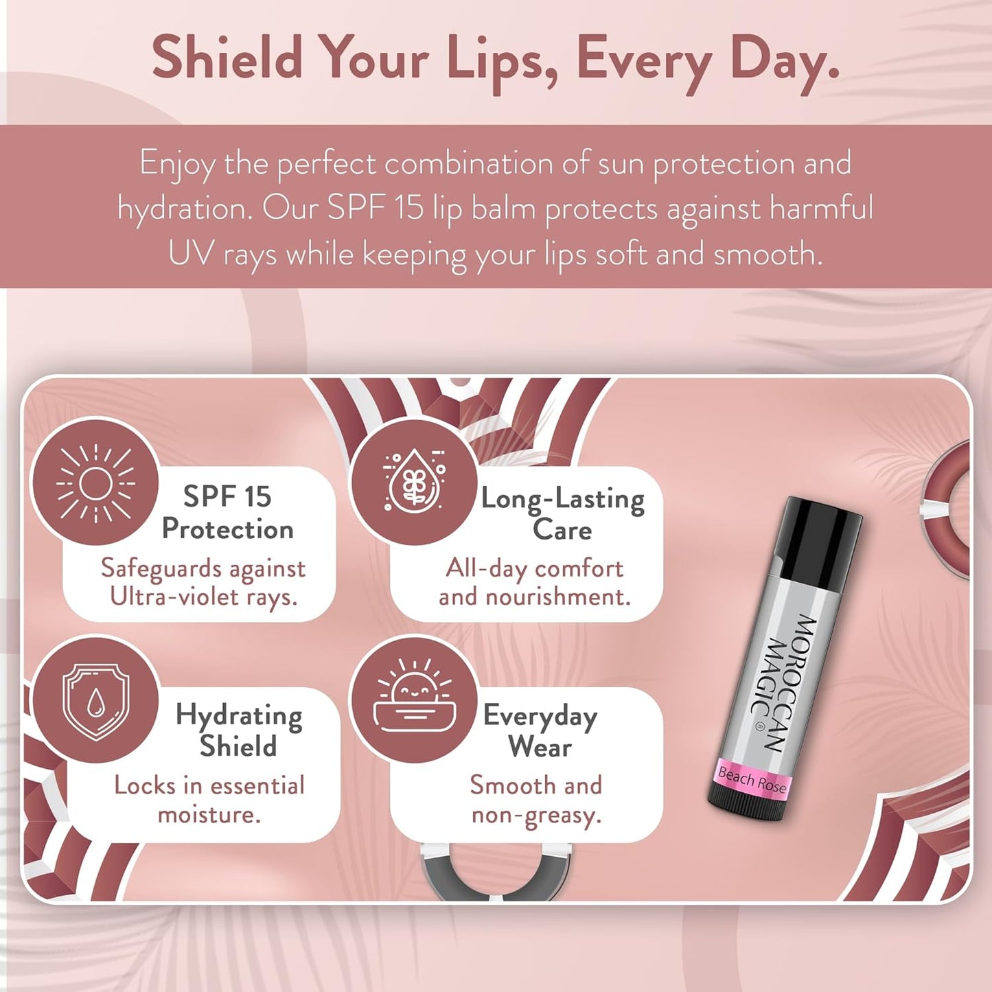 Moroccan Magic Coconut Almond SPF 15 Lip Balm | Argan Oil & Essential Oils | Family Owned | Cruelty Free | 2 Pack