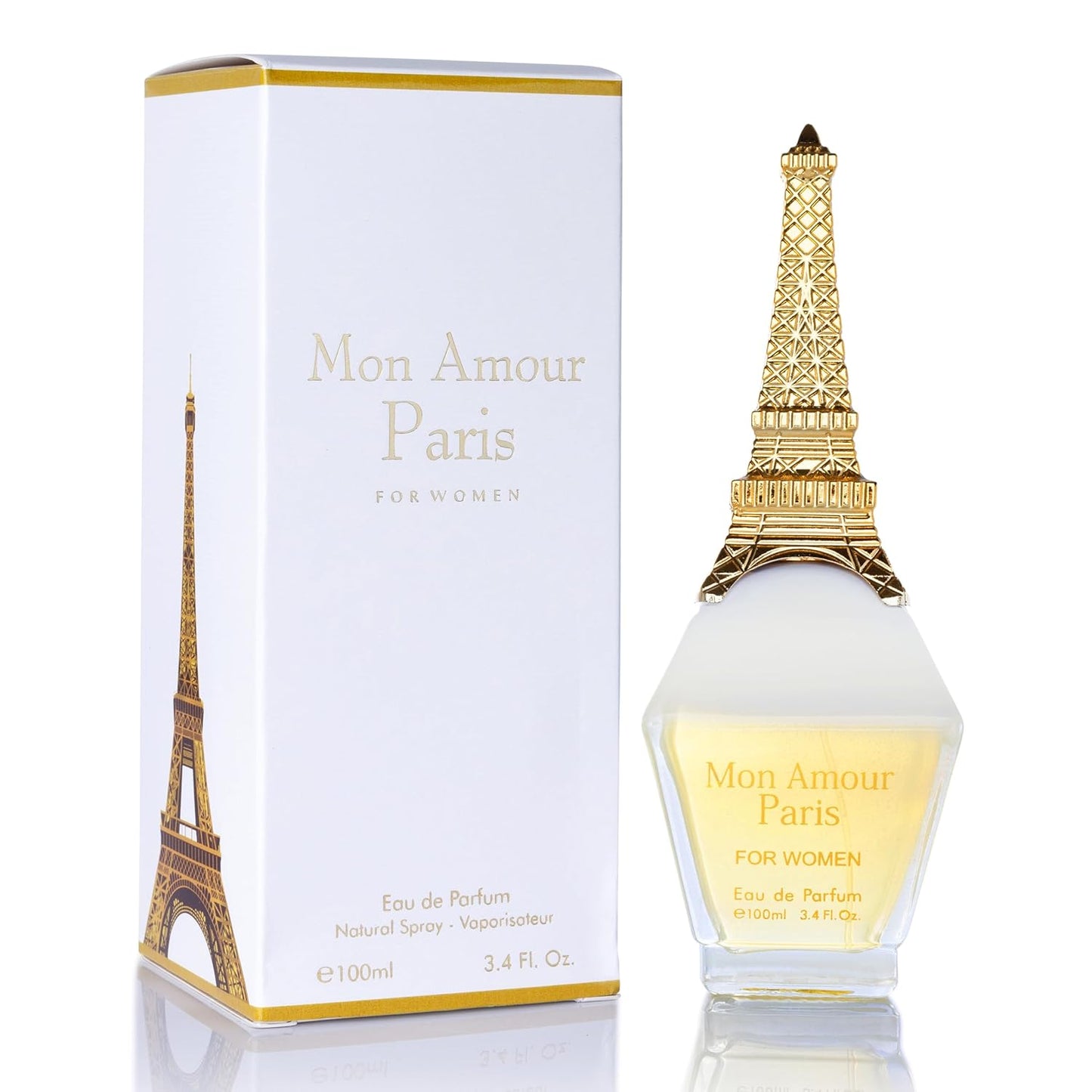 Mon Amour Paris for Women Eau De Parfum - Floral & Fruity - Ylang-Ylang, Damascus Rose, Jasmine - Classy & Elegant fragrance for Woman - Suitable for Daily Wear & Special Occasions - 100ml Bottle