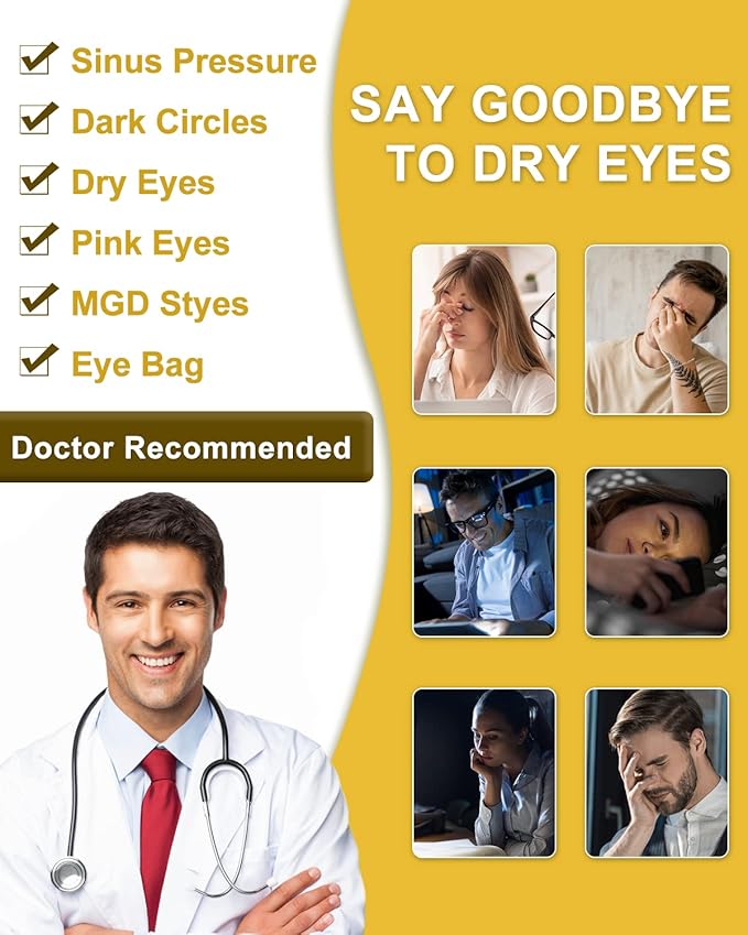 ProCIV FSA/HSA Eligible 16 Packs Steam Eye Masks for Dry Eyes Heating Eye Mask Warm Compress for Eyes Relief Stress, Eye Fatigue SPA Essential Self Heating Moist Sleep Mask