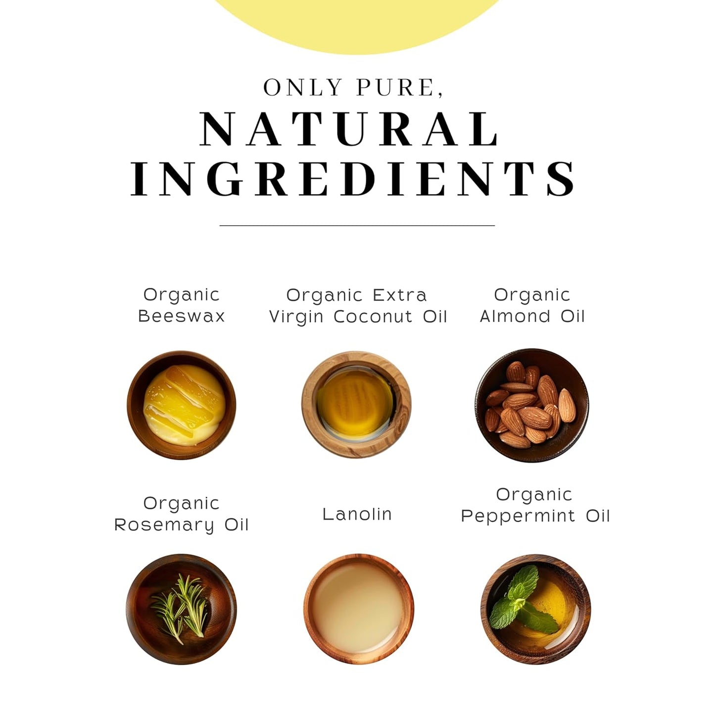 Vanman’s - Handmade Peppermint Beeswax Lip Balm (6 Pack) - Peppermints Lip Balm with Rosemary, Almond and Coconut Oil - Bee Balm with Vitamin E - Peppermint Balm Ideal for Dry Lips - 2 oz