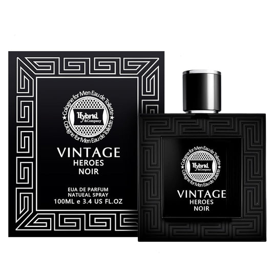 Hybrid & Company Vintage Heroes Noir For Men Eau De Parfum Vaporisateur Natural Spray 3.4 Fl Oz
