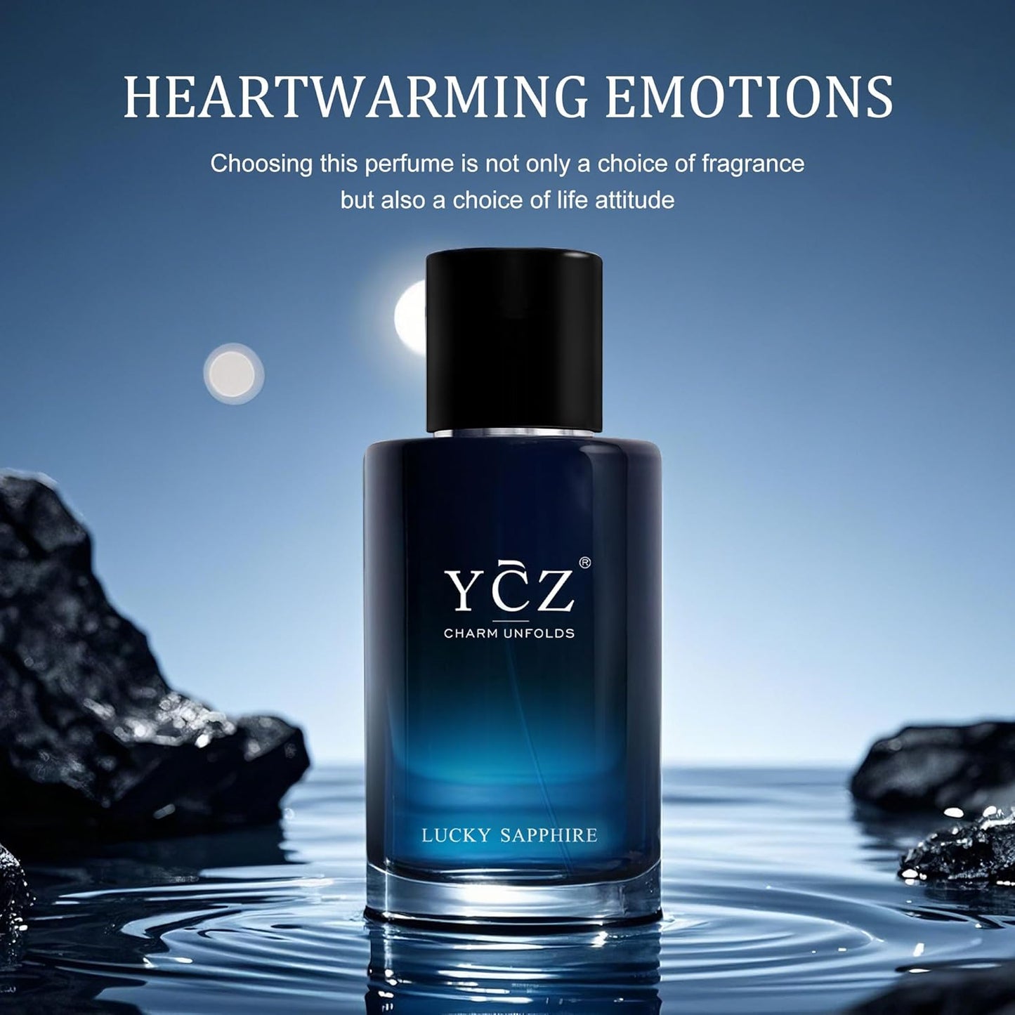 Ycz Lucky Men's Eau De Parfum New Round Box Packaging,1.7oz(50ml),Long Lasting EDP Men.Making it the ideal gentlemen’s gift (2-Pack)