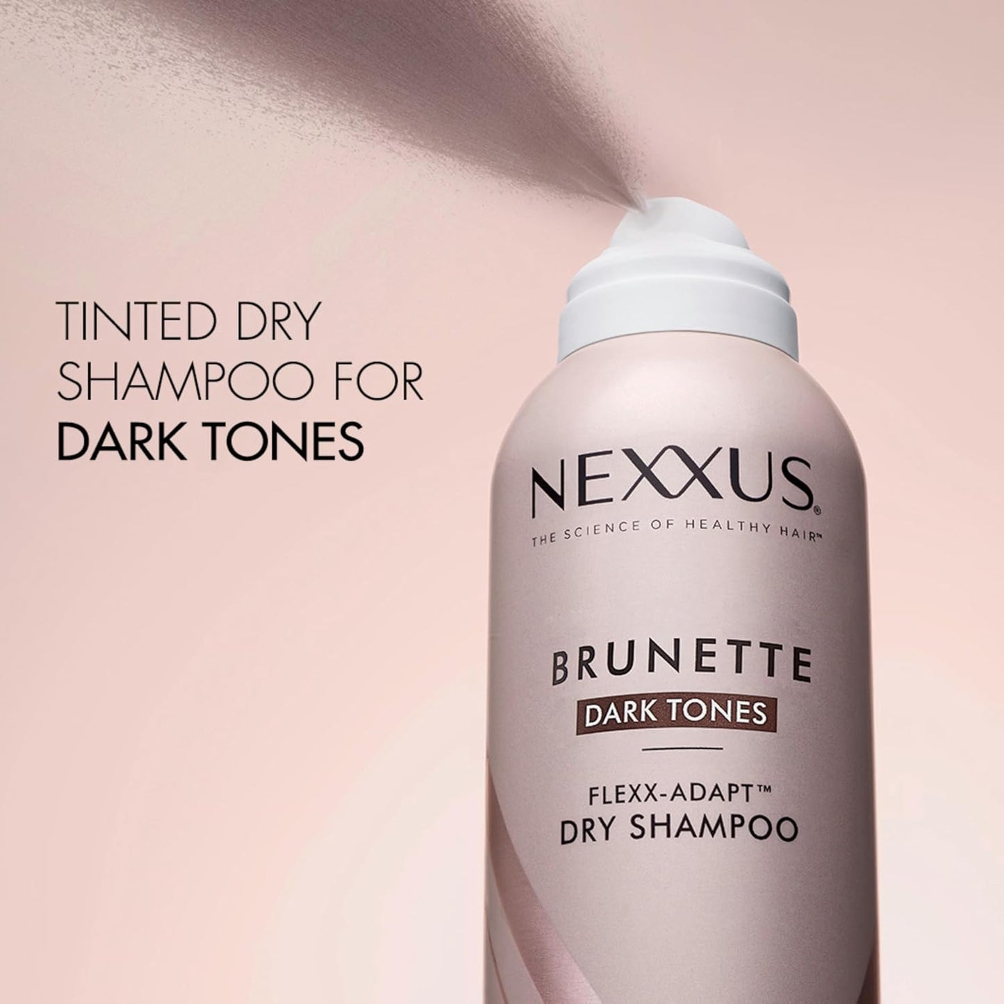 Nexxus Brunette Dry Shampoo For Dark Tones, 72 Hour Freshness, No Dull Residue with FLEXX-ADAPT Technology 5 Fl Oz