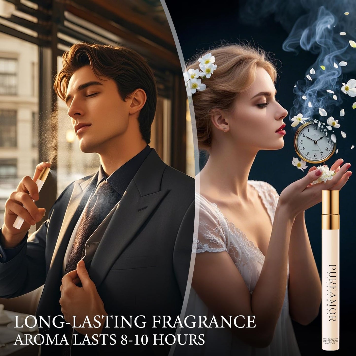 Pheromones Perfumes for Women, Pepper & Spicy Sandalwood Perfume, Long Lasting Men Eau de Parfun, Premium Scent Blend Perfumes for Women, 0.41 fl. Travel Perfume Spray