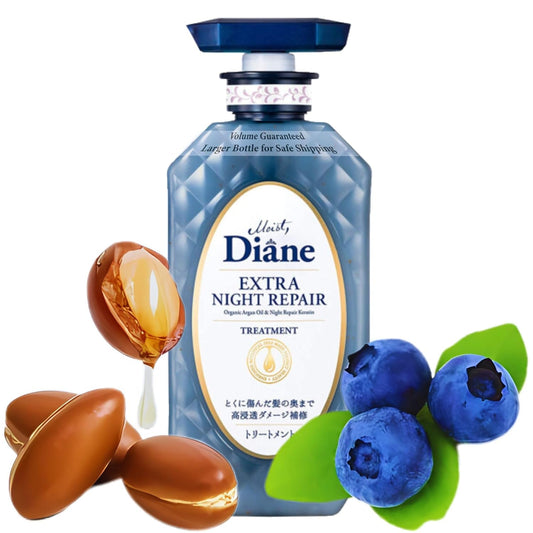 Moist Diane Keratin Conditioner for Men, Curl Conditioner for Women with Argan Oil, Shea Butter, Marula Oil & Vitamin E, Protein CONDITIONER from Japan, Sulfate Free 15.2 Fl Oz EXTRA NIGHT REPAIR
