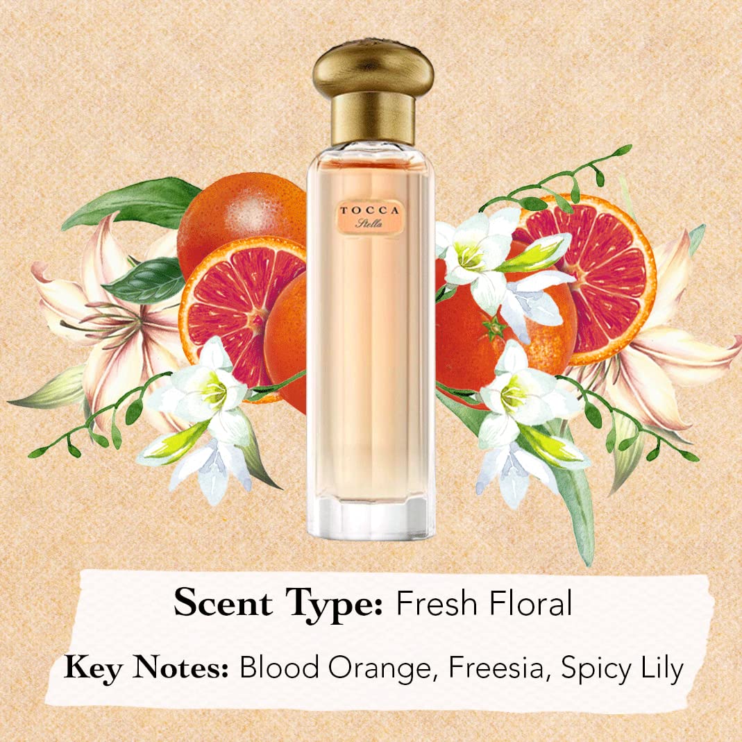 Tocca Women's Perfume, Stella Fragrance, 0.68 oz. (20 ml) - Fresh Floral, Blood Orange, Freesia, Spicy Lily