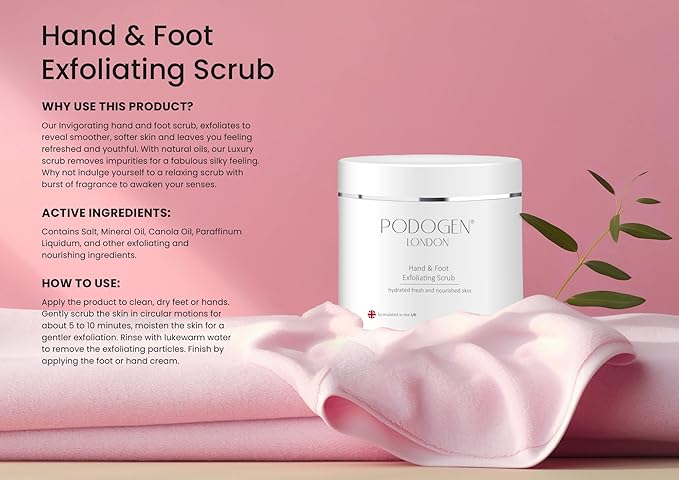 Hand & Foot Exfoliating Scrub, Hydrated, Fresh and Nourished Skin, Restores Softness to Hands and Feet, Infused with Natural Oils and Watermelon 8.45 fl. Oz.