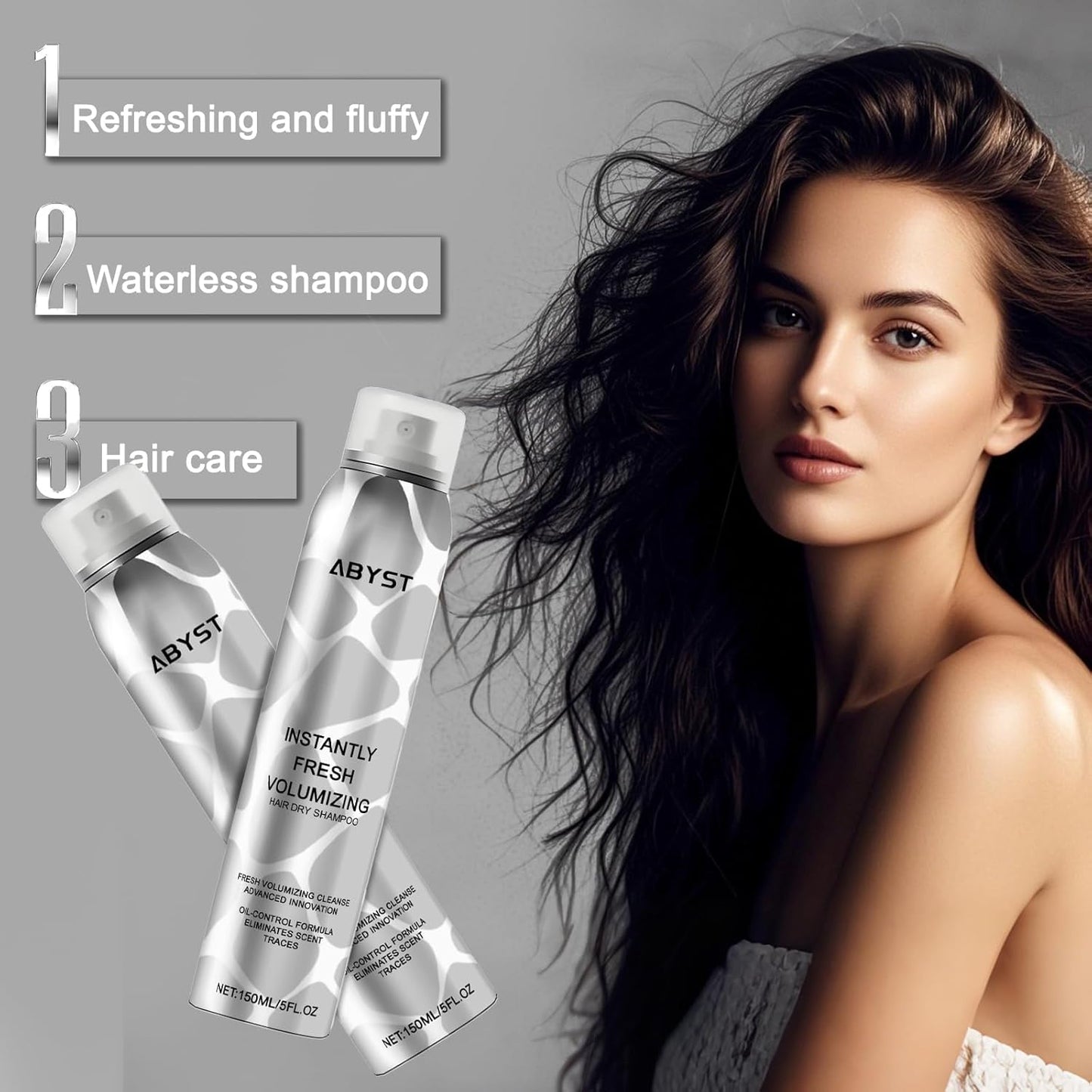 BENIX Dry Shampoo for Women & Men- Volumizing Spray for All Hair | Invisible Formula, Instantly Fresh & No White Residue | Natural Dry Shampoo Powder with Rice Starch (5 Oz)