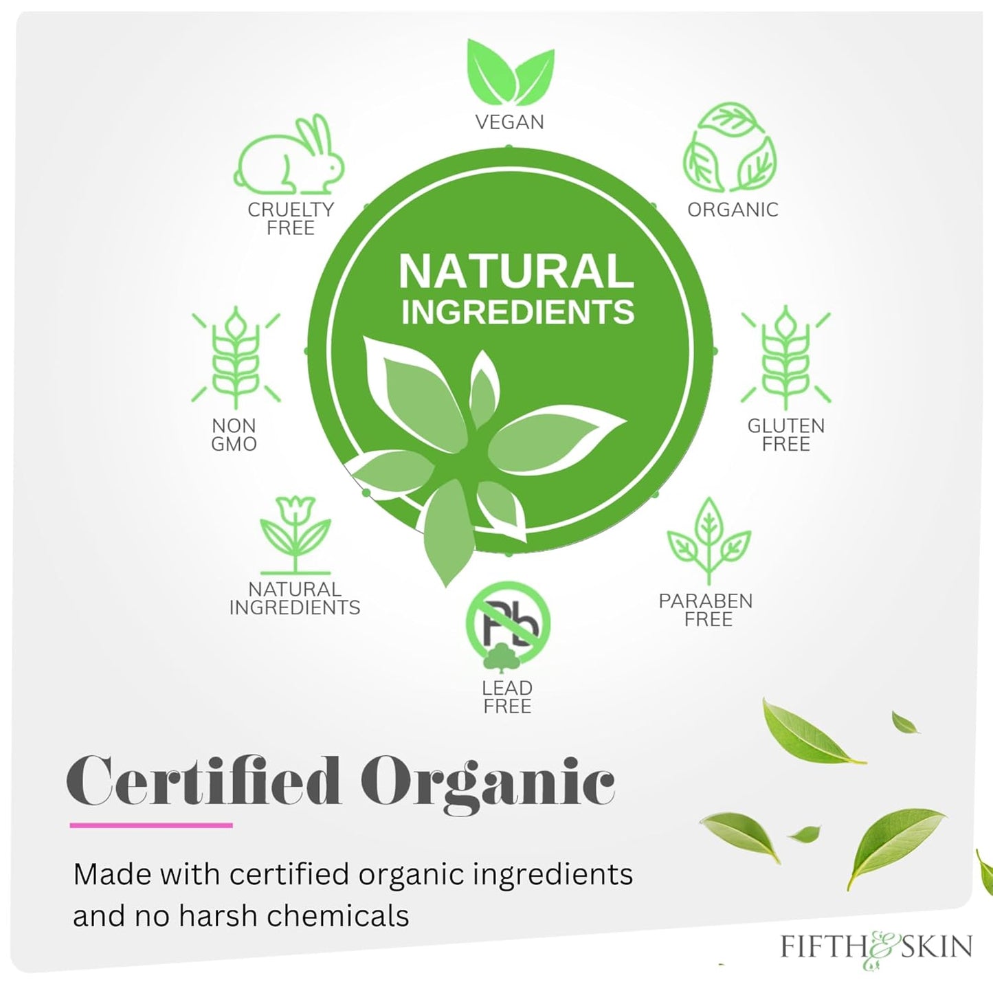 Fifth & Skin Better'n Ur Skin MINERAL MAKEUP PRIMER - Natural - Organic - Vegan - Cruelty Free - Hydrate, Minimize Pores & Lines - Lightweight, Non-Greasy - ALL Skin Types - Paraben Free - 1 oz.