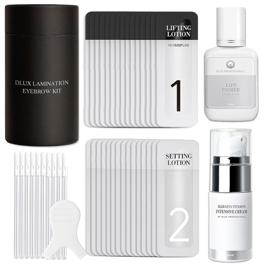 DLUX PROFESSIONAL Eyebrow Lamination Kit for Eyebrow Lift, Curling, Perm, Safe, Sensitive Skin Users