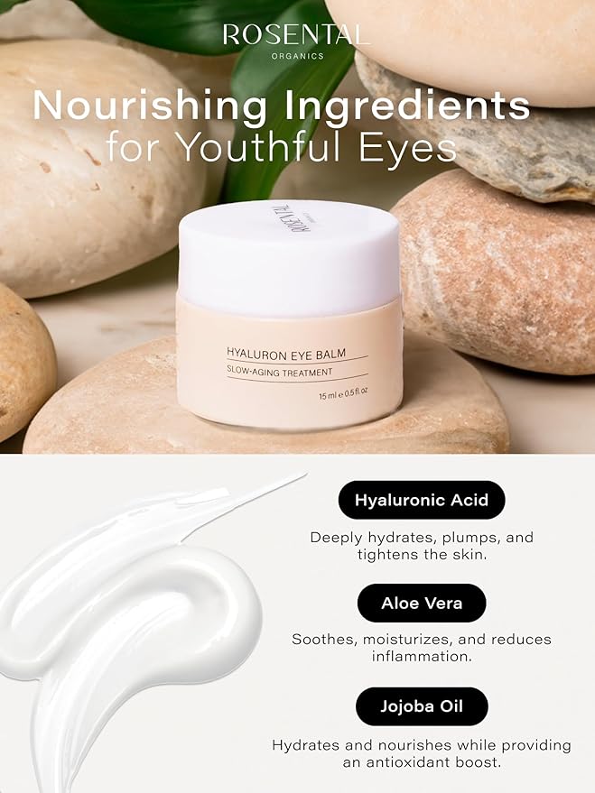 Organics Organic Eye Cream for All Skin Types, 15ml (0.5 fl. oz) (Hyaluron Eye Cream, 15ml)