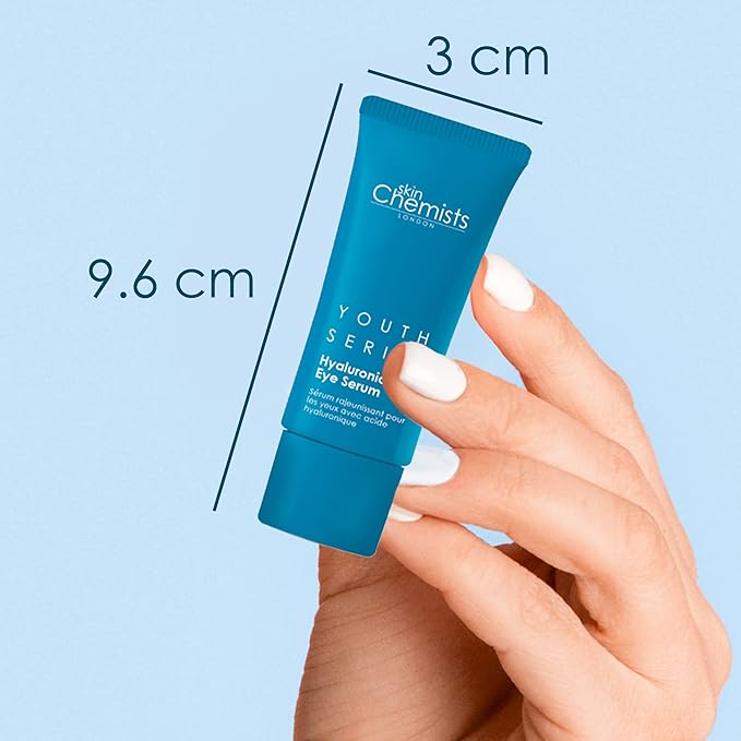 Skin Chemists Hyaluronic Acid 1% Eye Serum | Replumps, Brightens And De-Puffs Eyes | 0.5 Fl Oz (Pack of 2)