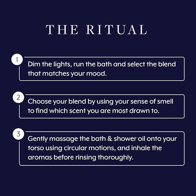 Aromatherapy Associates Essential Oil Blends for Dry Skin Oil & Body Oil for Men & Women, Luxury Shower Oil for Daily Aromatherapy Bath & Body Care, 10 Pack (0.10fl oz Each), Decorative Gift Box