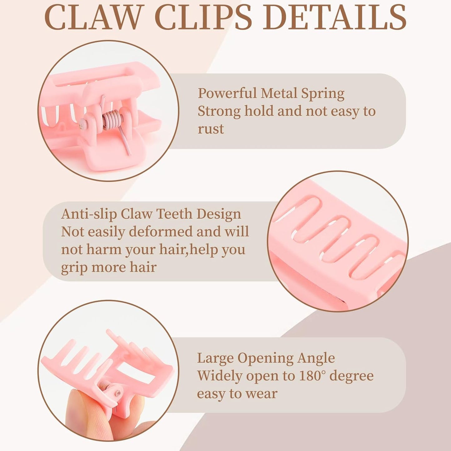 Small Hair Clips for Girls 16PCS 4Style Colourful Matte Mini Claw Clips for Women Non Slip Bangs Pins for Thin/Thick Hair(16PCS-Style 2)