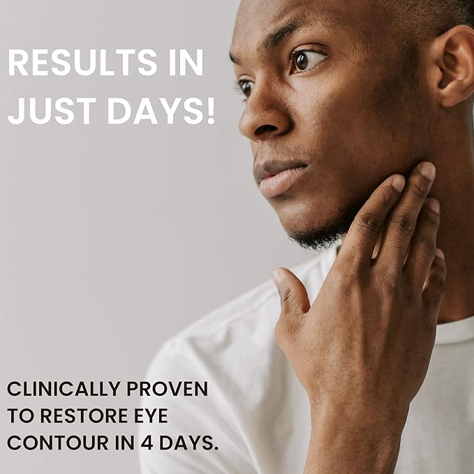 Man Skin Eye Cream for Men - Restore & Defend Anti Aging Eye Cream with Peptides, Avocado Oil and Rice Proteins