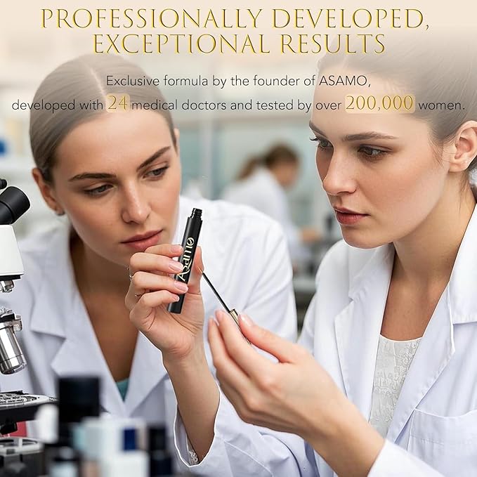 Natural Eyelash Growth Serum with 15 Plant Extracts, Lash Enhancement Formula