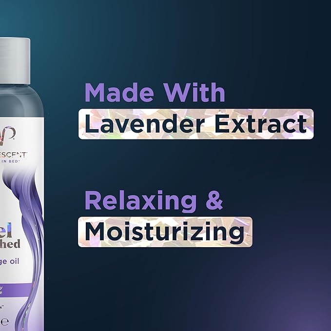 Promescent Lavender Massage Oil for Massage Therapy + Vanilla Massage Oils for Date Night, Sweet Almond for Skin, Body Oil for Men & Women to Relieve Stress & Sore Muscles