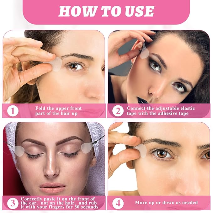 40PCS Face Lifting Tape, Face Tape Lifting Invisible, Face Lift Tape Invisible with String, V-Line Face Lift Bands, Hide Double Chin Facial Wrinkles Tape and Lift Sagging Skin