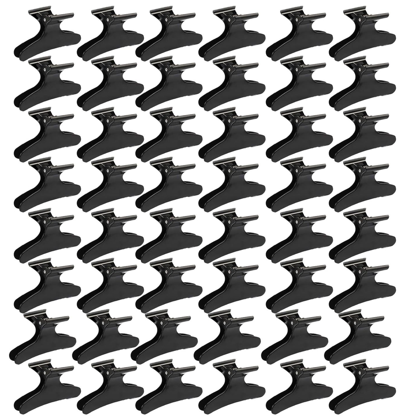 Ondder 48 Pcs Black Butterfly Hair Clips for Styling and Sectioning - Pro Claws Clamps for Cutting, Coloring - Hair Accessories for Women Girls