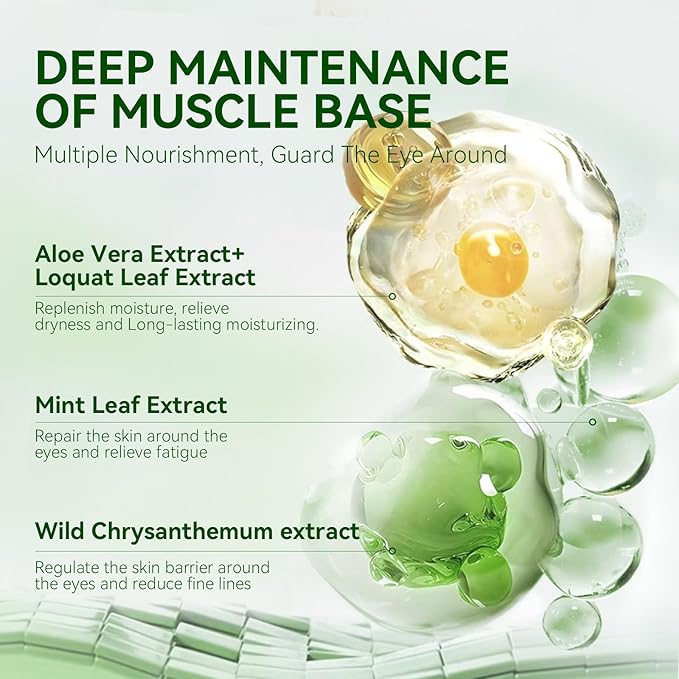 BREYLEE Aloe Vera Eye Masks - 60 Pcs - Reduce Puffy Eyes & Dark Circles, Firm & Improve Under Eye Skin, Pure Natural Extracts for Youthful Appearance & Reduction of Fine Lines and Wrinkles.