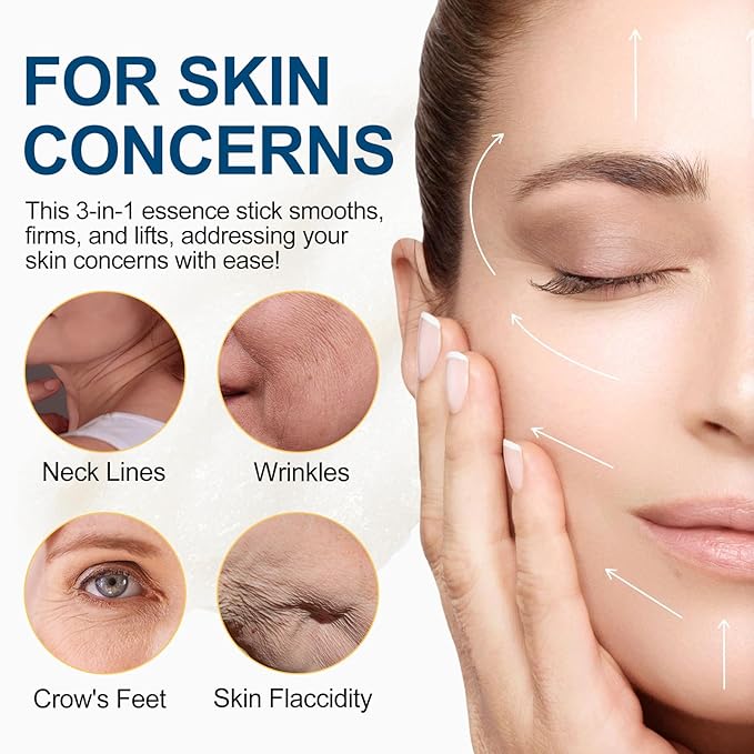 Advanced Retinol Firming Serum Stick, 3-In-1 Skincare Solution Smoothes, Firms & Lifts, Improves Necklines, Wrinkles & Crow'S Feet And Revitalises Dry Skin For Women Face & Neck