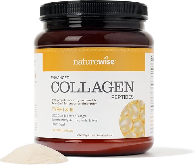 NatureWise Collagen Peptides Powder, Collagen for Women 1 & 3 Grass-Fed 45 Servings[45-Day Servings[45-Day Supply]
