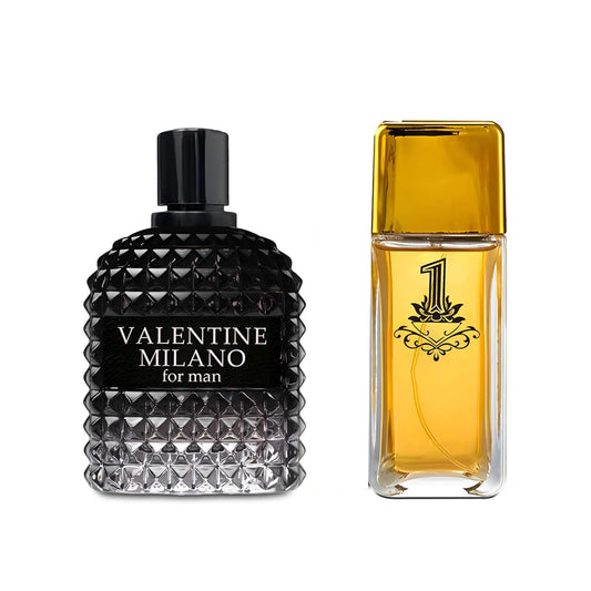 Valentine Milano Men's Cologne,Long Lasting Scent Perfume for Men,2PCS Fragrance for Gift Box Package,3.4 Fl Oz Spray Men's Eau de Toilette
