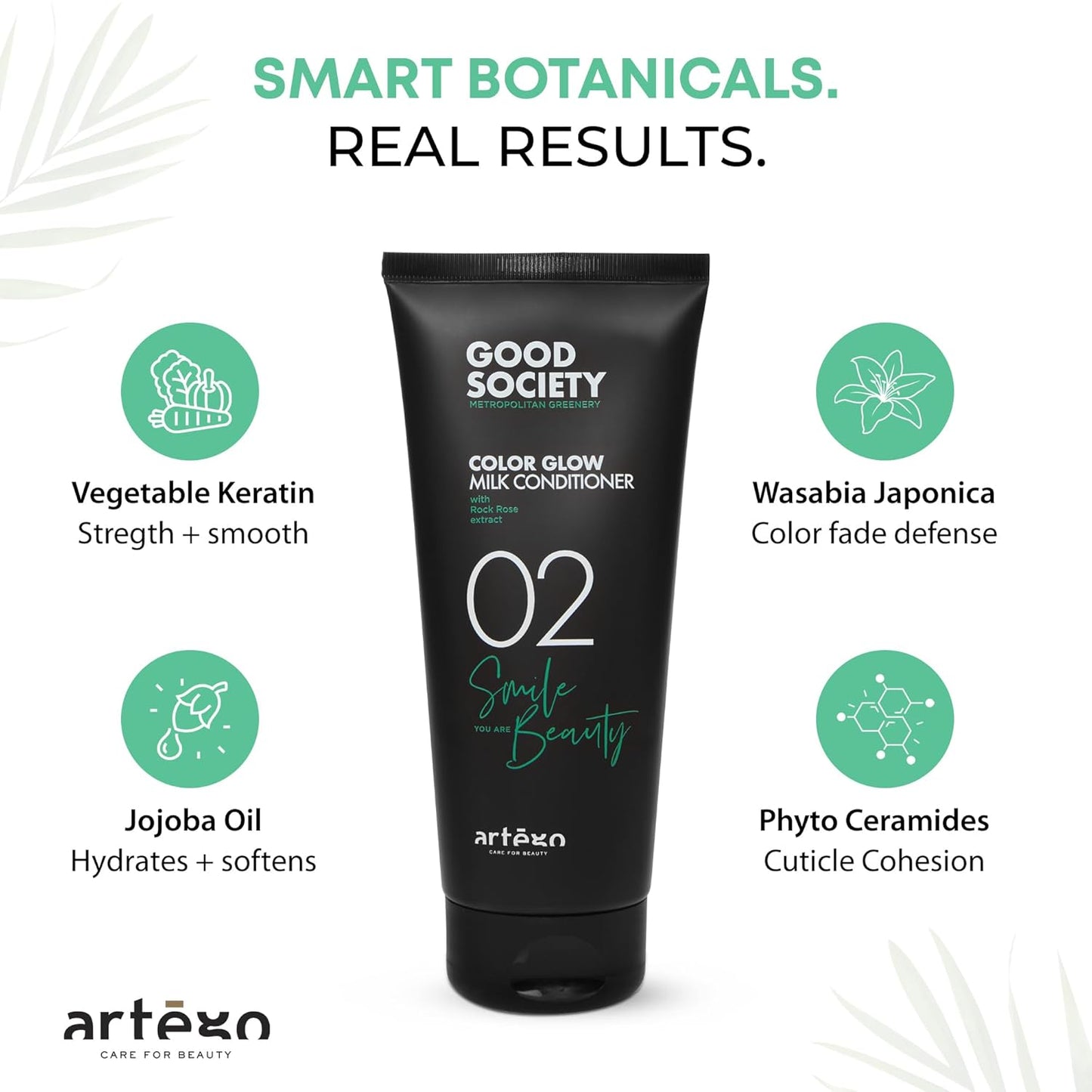 Artègo Good Society Color Glow Milk Conditioner (6.7 fl oz) – Lightweight Detangling Conditioner for Color-Treated Hair