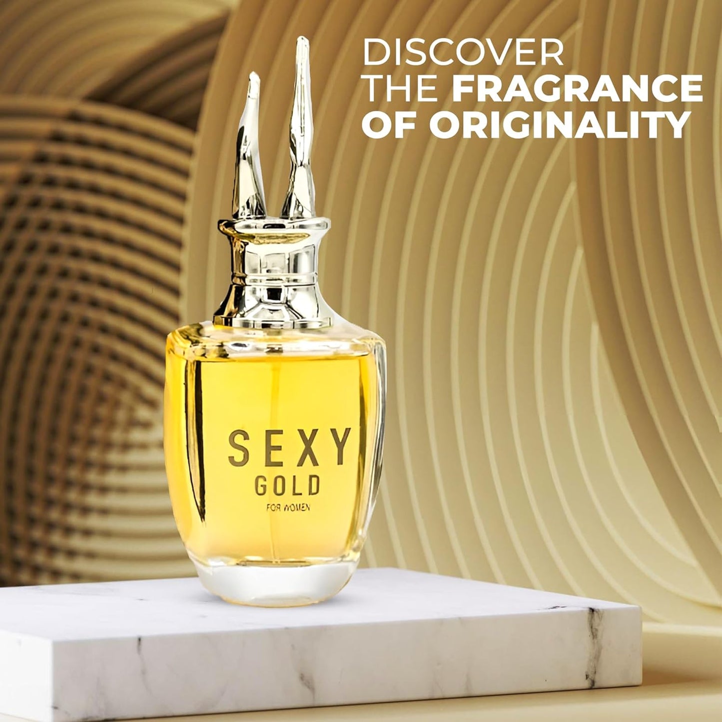 Women's Perfume Combo Sexy Women&Gold Eau De Parfum Long Lasting Fragrance 3.4 Fl Oz Spray Each for Daily Used