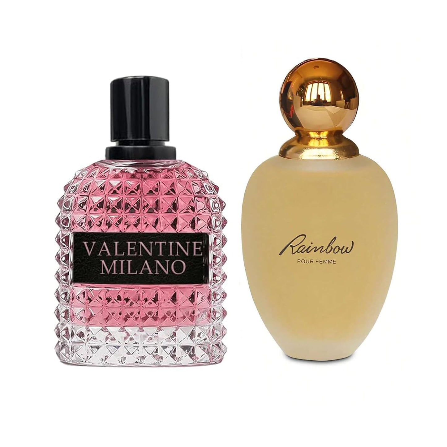 Women's Perfume Combo Set Milano Women&Rainbow Floral Fruity Fragrance Eau De Parfum Elegant 100ml Bottle Natural Spray Each for Daily Used