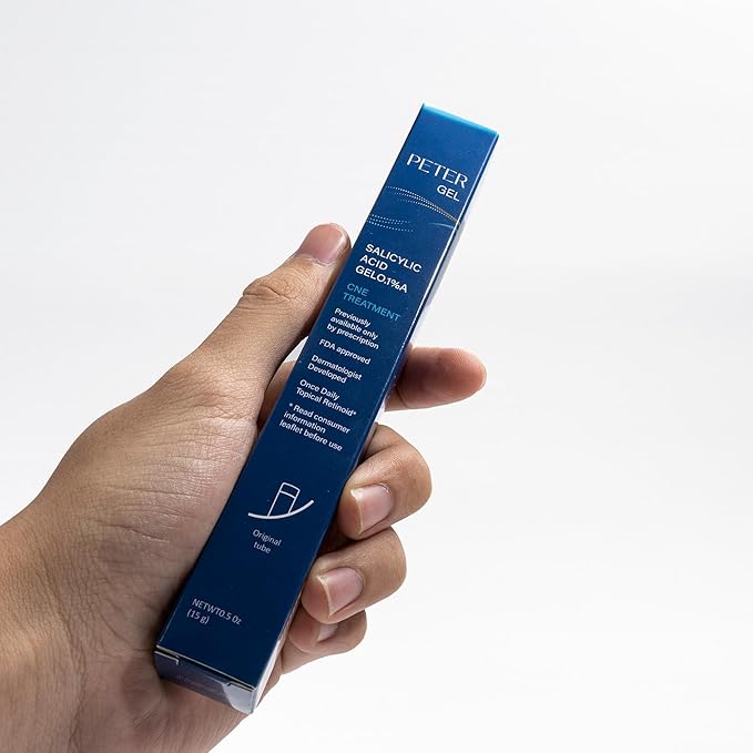 0.1% SALICYLIC ACID GELO.1% A CNE TREATMENT Gel, 30 Day Supply, Retinoid Treatment for Face with 0.1% SALICYLIC, Gentle Skin Care for Acne Prone Sensitive Skin, 15g Tube