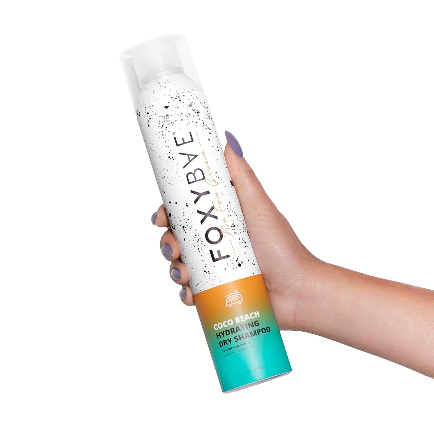 FoxyBae Hydrating Dry Shampoo Spray – Waterless Biotin & Vitamin E Formula – Absorbs Oil, Adds Volume & Texture – Coconut Scent – Coco Beach – 7 fl oz