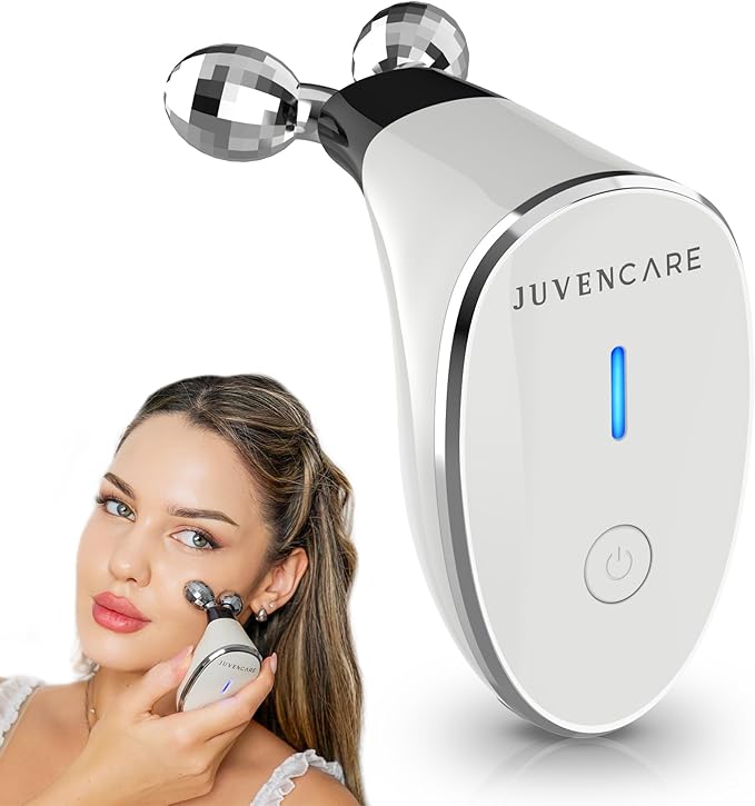 Microcurrent Facial Device - 6 in 1 Advanced Face Microcurrent Device - Rejuvenating Facial Microcurrent Device Anti-Aging Microcurrent Facial Devices Boost Skin Care Products Absorption (White Cream)